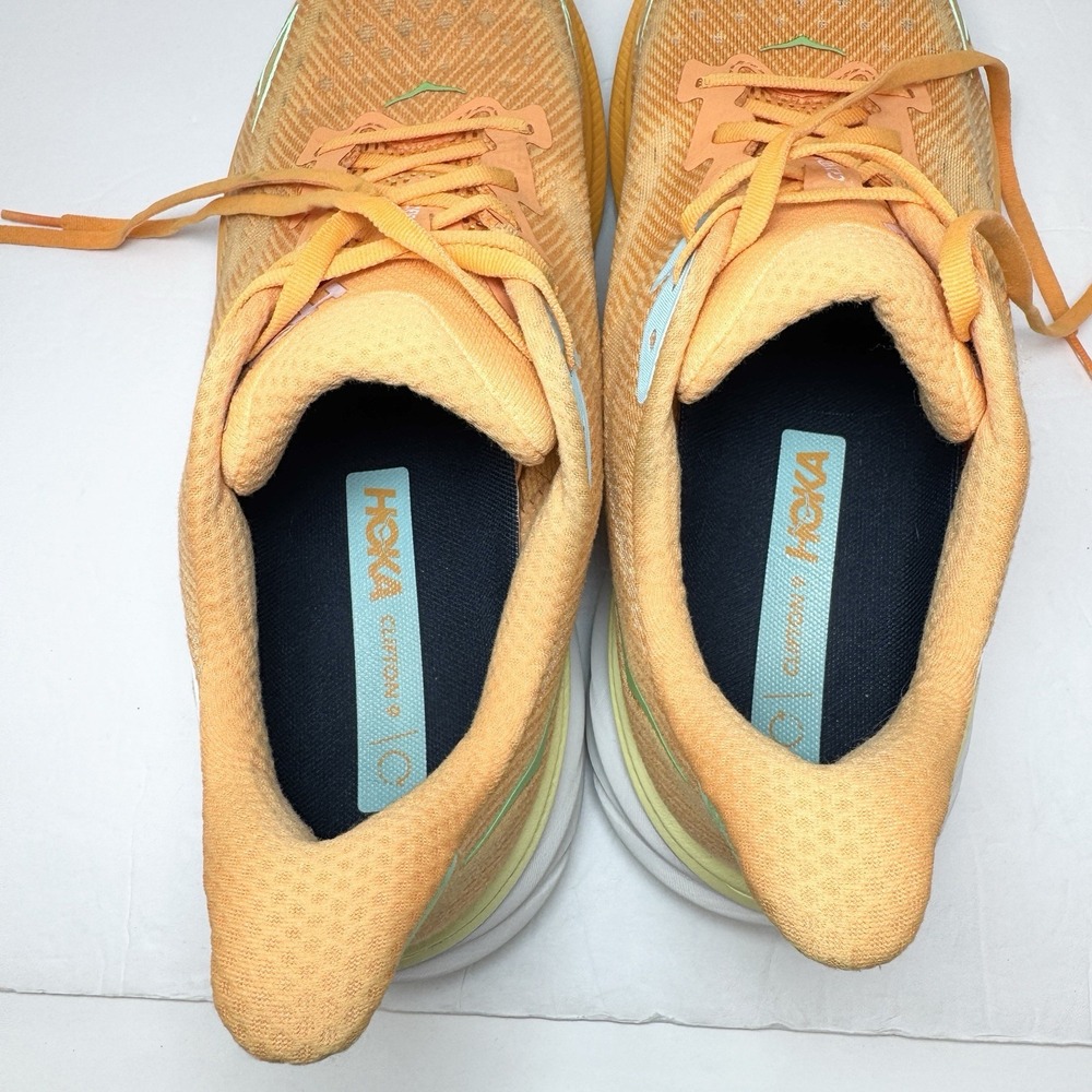 Hoka One One Clifton 9 Men's Running Shoes Size 12 D Orange - Picture 9 of 15